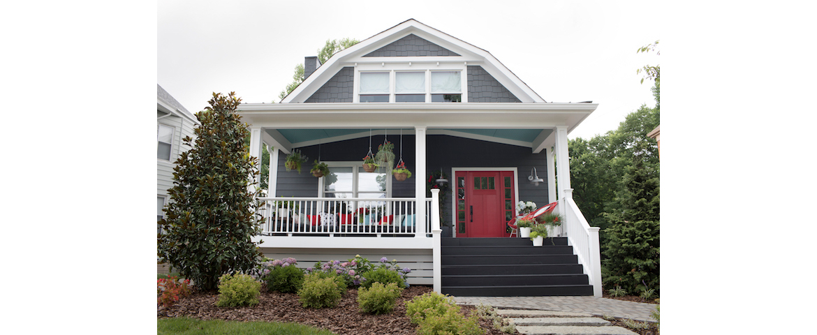 A blue dutch colonial house