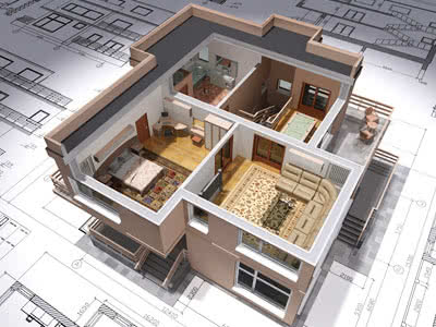 Cross section of a home